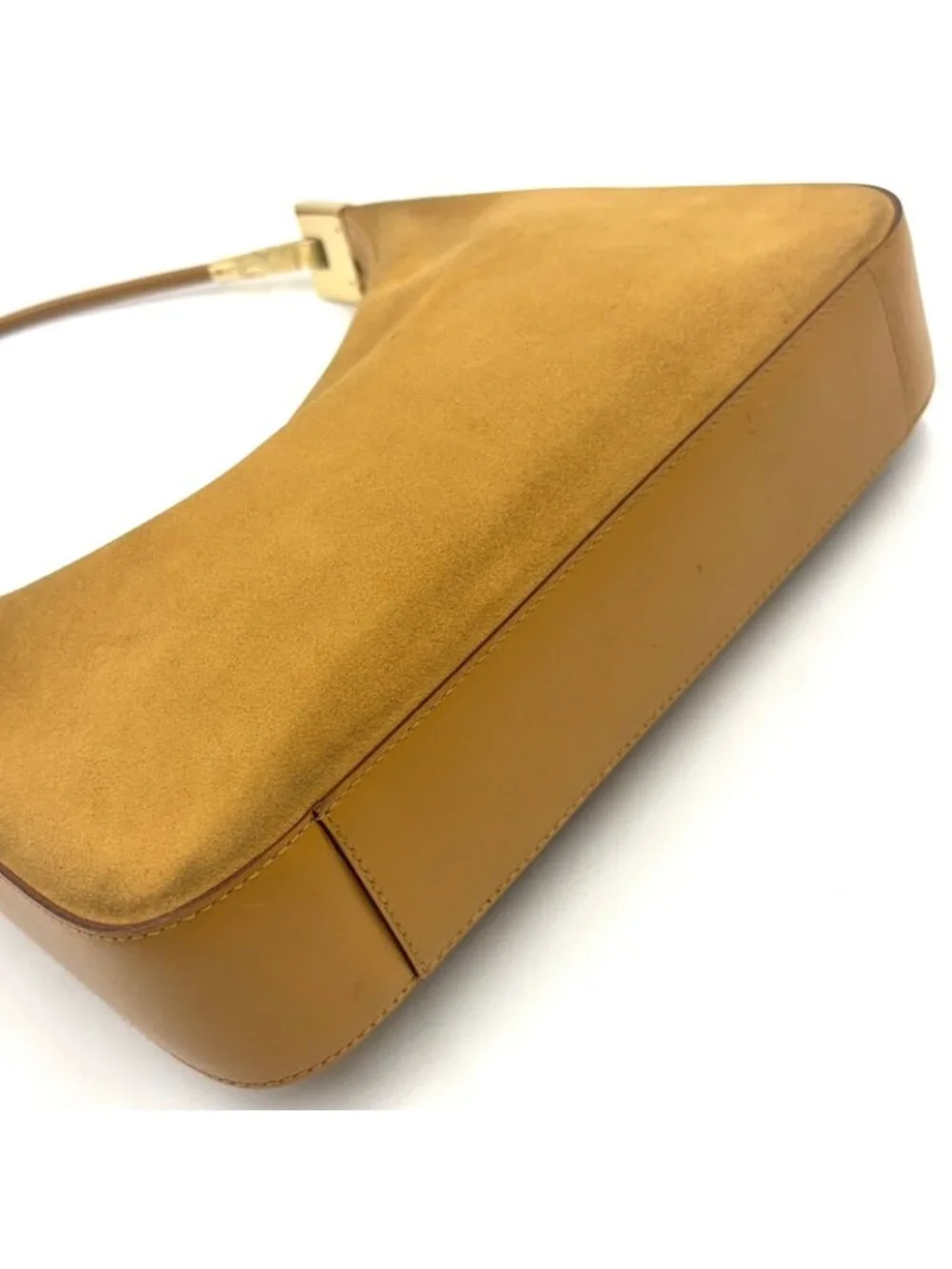 ★SOLD★ Gucci Suede Hobo Leather Light Brown Shoulder Bag Gold - Picture 6 of 15